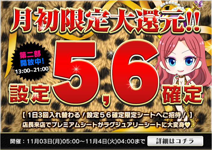 【超必見】店長来店で【設定５６】確定！？大爆裂大還元☆第二部